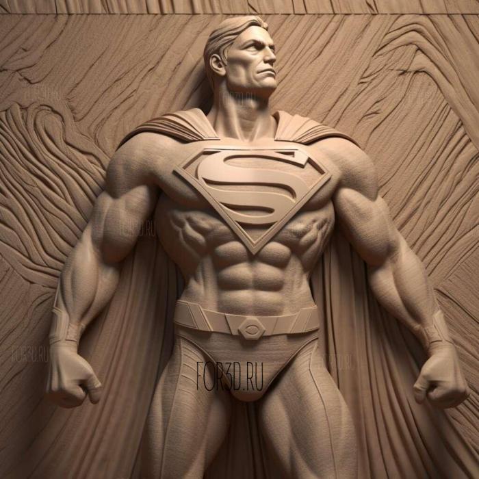 superman 4 stl model for CNC